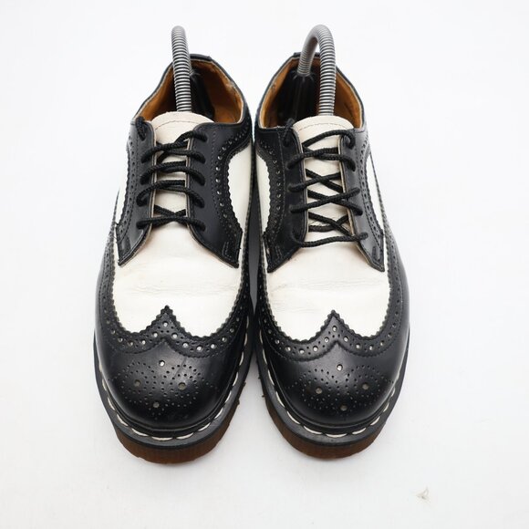 Doc Dr Marten Wingtip 3989 Men's UK 6 US 7 Bex Brogues Black & White England - Picture 2 of 16